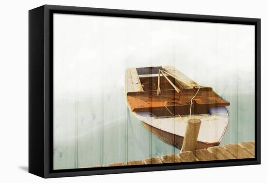 Boat with Textured Wood Look II-Ynon Mabat-Framed Stretched Canvas