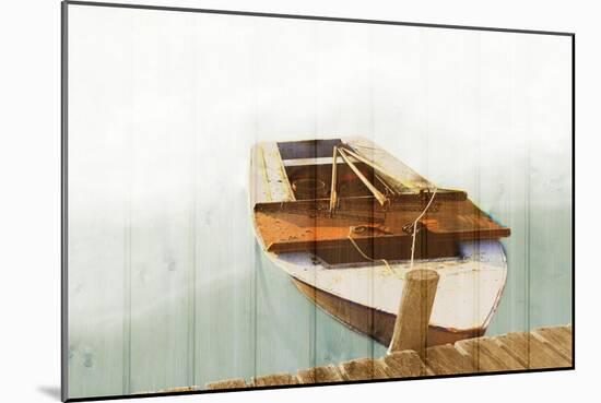 Boat with Textured Wood Look II-Ynon Mabat-Mounted Art Print