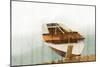 Boat with Textured Wood Look II-Ynon Mabat-Mounted Art Print