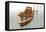 Boat with Textured Wood Look III-Ynon Mabat-Framed Stretched Canvas