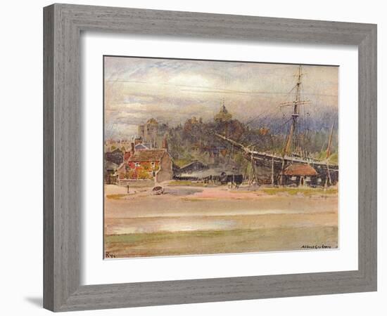 'Boatbuilder's Yard, Rye', 1910-Albert Goodwin-Framed Giclee Print