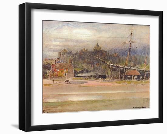 'Boatbuilder's Yard, Rye', 1910-Albert Goodwin-Framed Giclee Print