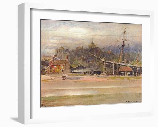 'Boatbuilder's Yard, Rye', 1910-Albert Goodwin-Framed Giclee Print