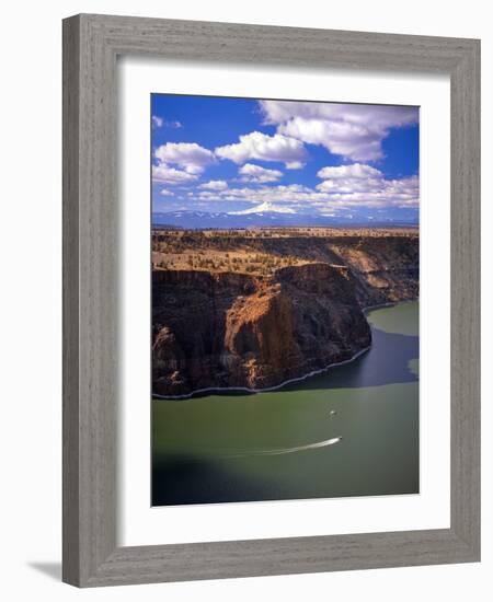 Boaters on Lake Billy Chinook-Steve Terrill-Framed Photographic Print