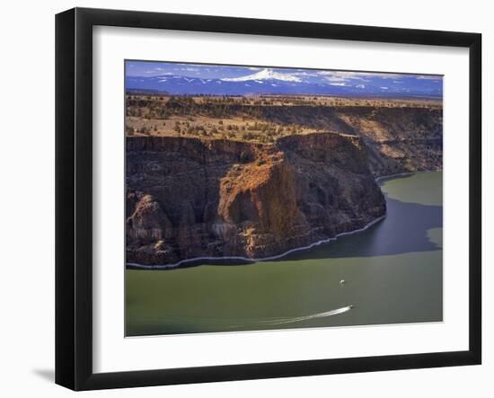 Boaters on Lake Billy Chinook-Steve Terrill-Framed Photographic Print