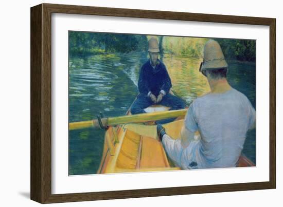 Boaters on the Yerres-Gustave Caillebotte-Framed Giclee Print