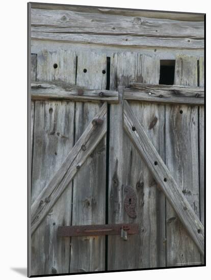 Boathouse Door at Norheimsund, Hardanger Fjord, Norway-Russell Young-Mounted Photographic Print