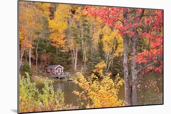 Boathouse In Autumn, Marquette, Michigan '12-Monte Nagler-Mounted Photographic Print