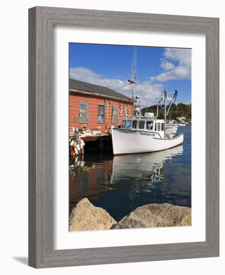 Boathouse in Rocky Neck, Gloucester, Cape Ann, Greater Boston Area, Massachusetts, New England, USA-Richard Cummins-Framed Photographic Print