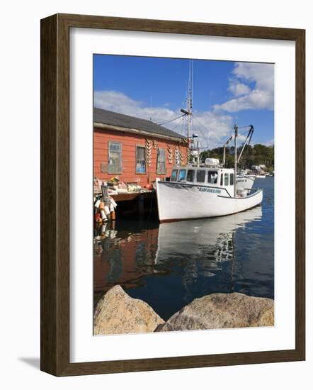 Boathouse in Rocky Neck, Gloucester, Cape Ann, Greater Boston Area, Massachusetts, New England, USA-Richard Cummins-Framed Photographic Print