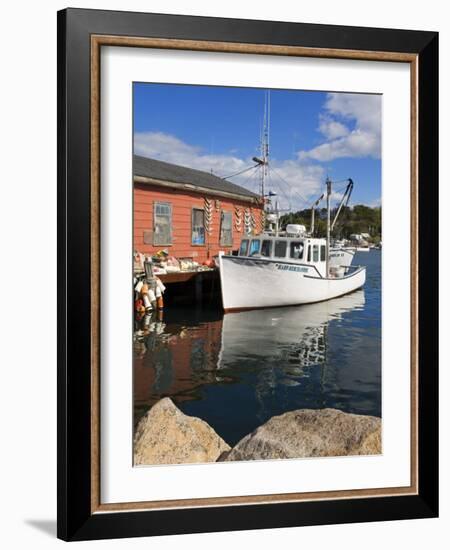 Boathouse in Rocky Neck, Gloucester, Cape Ann, Greater Boston Area, Massachusetts, New England, USA-Richard Cummins-Framed Photographic Print