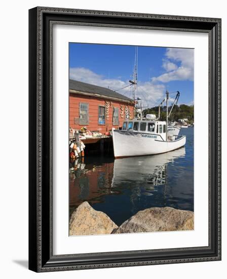 Boathouse in Rocky Neck, Gloucester, Cape Ann, Greater Boston Area, Massachusetts, New England, USA-Richard Cummins-Framed Photographic Print