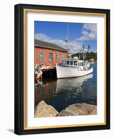 Boathouse in Rocky Neck, Gloucester, Cape Ann, Greater Boston Area, Massachusetts, New England, USA-Richard Cummins-Framed Photographic Print