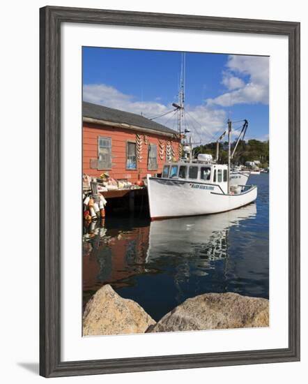 Boathouse in Rocky Neck, Gloucester, Cape Ann, Greater Boston Area, Massachusetts, New England, USA-Richard Cummins-Framed Photographic Print