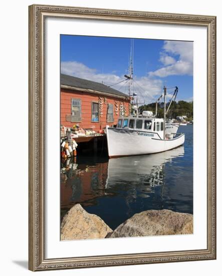 Boathouse in Rocky Neck, Gloucester, Cape Ann, Greater Boston Area, Massachusetts, New England, USA-Richard Cummins-Framed Photographic Print