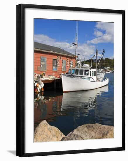 Boathouse in Rocky Neck, Gloucester, Cape Ann, Greater Boston Area, Massachusetts, New England, USA-Richard Cummins-Framed Photographic Print