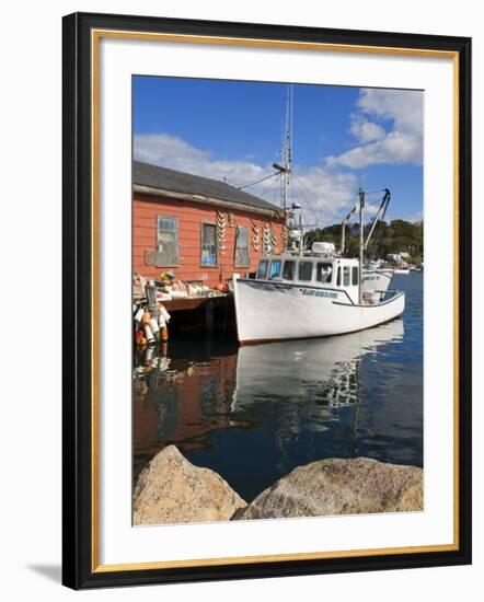 Boathouse in Rocky Neck, Gloucester, Cape Ann, Greater Boston Area, Massachusetts, New England, USA-Richard Cummins-Framed Photographic Print