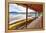 Boathouse, Maligne Lake, Canada-George Oze-Framed Premier Image Canvas