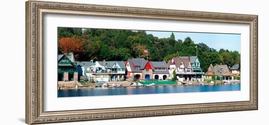 Boathouse Row at the Waterfront, Schuylkill River, Philadelphia, Pennsylvania, USA-null-Framed Photographic Print