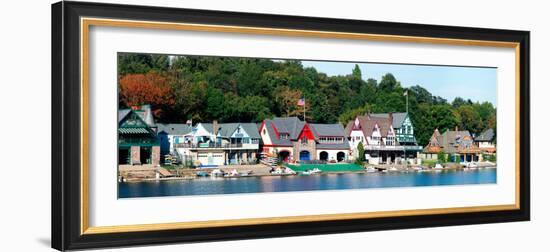 Boathouse Row at the Waterfront, Schuylkill River, Philadelphia, Pennsylvania, USA-null-Framed Photographic Print