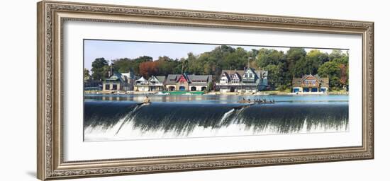 Boathouse Row at the Waterfront, Schuylkill River, Philadelphia, Pennsylvania, USA-null-Framed Photographic Print