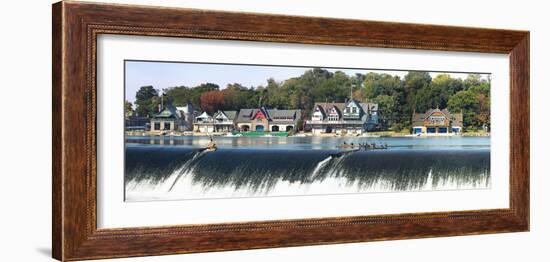 Boathouse Row at the Waterfront, Schuylkill River, Philadelphia, Pennsylvania, USA-null-Framed Photographic Print