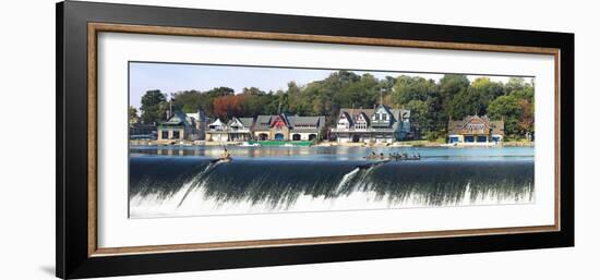 Boathouse Row at the Waterfront, Schuylkill River, Philadelphia, Pennsylvania, USA-null-Framed Photographic Print