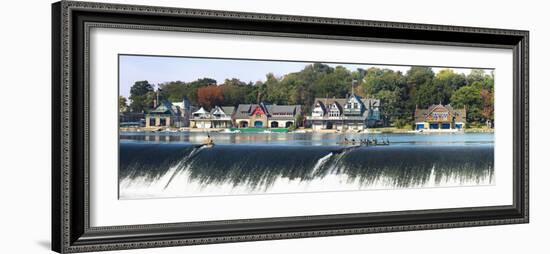 Boathouse Row at the Waterfront, Schuylkill River, Philadelphia, Pennsylvania, USA-null-Framed Photographic Print