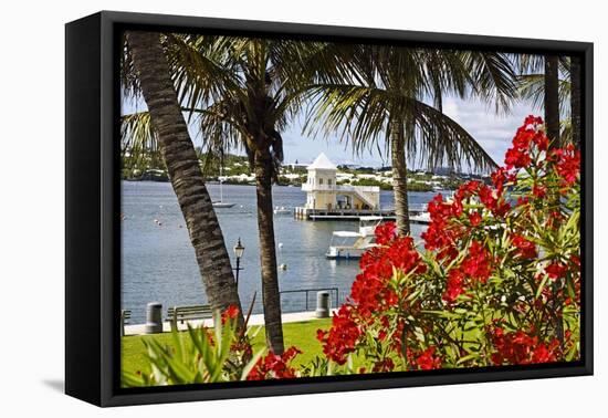 Boathouse View, Hamilton, Bermuda-George Oze-Framed Premier Image Canvas