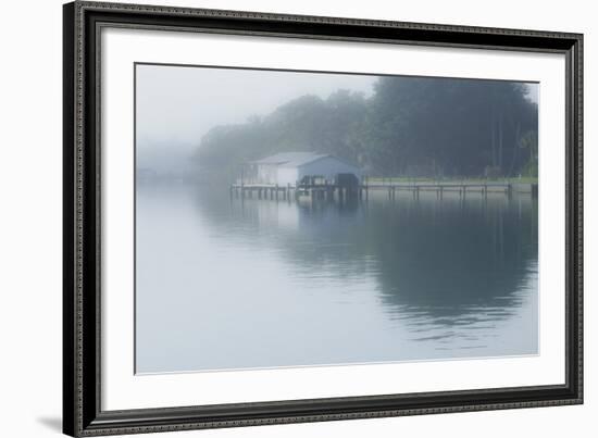 Boathouse-Mary Lou Johnson-Framed Art Print