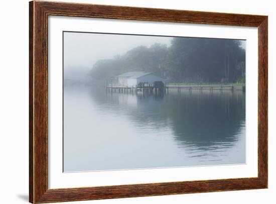 Boathouse-Mary Lou Johnson-Framed Art Print