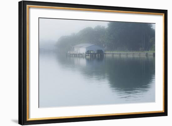 Boathouse-Mary Lou Johnson-Framed Art Print