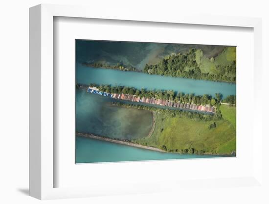 Boathouses at the Aare, Unterseen, Thunersee, Aare, Weissenau-Frank Fleischmann-Framed Photographic Print