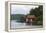 Boathouses in the Sea 'Fjords' at Hovag, Near Kristiansand, Norway-Natalie Tepper-Framed Stretched Canvas