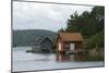 Boathouses in the Sea 'Fjords' at Hovag, Near Kristiansand, Norway-Natalie Tepper-Mounted Photo