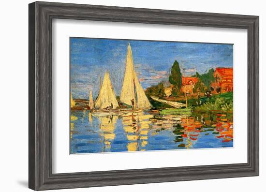 Boating at Argenteuil-Claude Monet-Framed Giclee Print