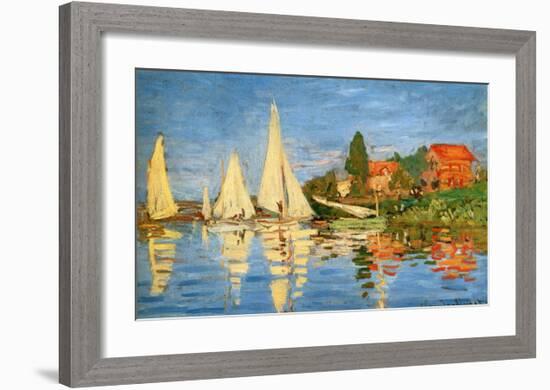 Boating at Argenteuil-Claude Monet-Framed Giclee Print