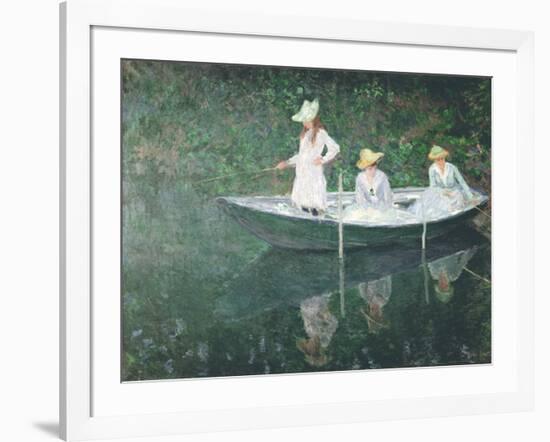 Boating At Giverny-Claude Monet-Framed Art Print