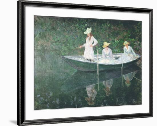 Boating At Giverny-Claude Monet-Framed Art Print