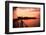 Boating at Sunset, Indonesia-James White-Framed Photographic Print