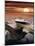 Boating at Sunset through Rough Water-null-Mounted Photographic Print