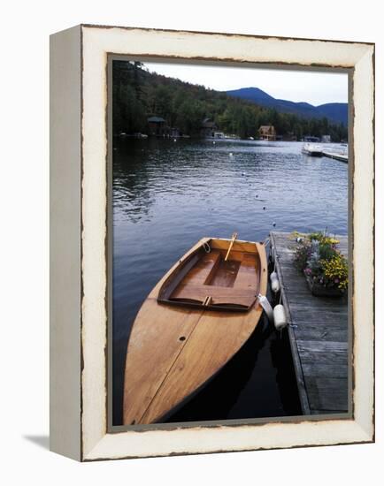 Boating at Whiteface Marina in the Adirondack Mountains, Lake Placid, New York, USA-Bill Bachmann-Framed Premier Image Canvas