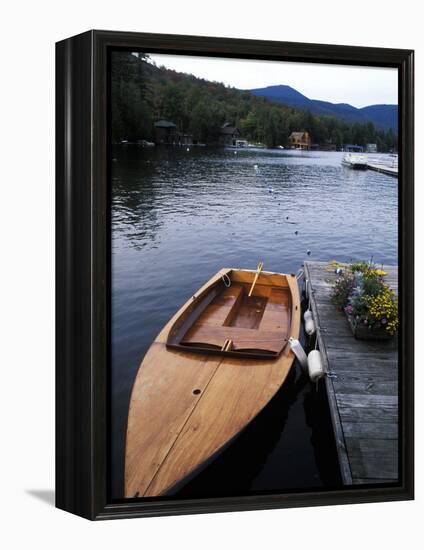 Boating at Whiteface Marina in the Adirondack Mountains, Lake Placid, New York, USA-Bill Bachmann-Framed Premier Image Canvas