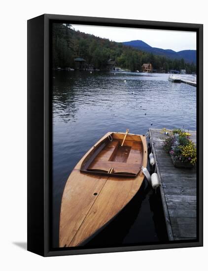 Boating at Whiteface Marina in the Adirondack Mountains, Lake Placid, New York, USA-Bill Bachmann-Framed Premier Image Canvas