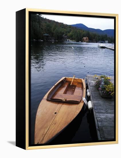 Boating at Whiteface Marina in the Adirondack Mountains, Lake Placid, New York, USA-Bill Bachmann-Framed Premier Image Canvas