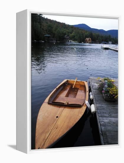 Boating at Whiteface Marina in the Adirondack Mountains, Lake Placid, New York, USA-Bill Bachmann-Framed Premier Image Canvas