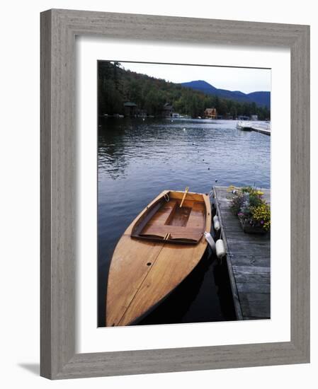 Boating at Whiteface Marina in the Adirondack Mountains, Lake Placid, New York, USA-Bill Bachmann-Framed Photographic Print