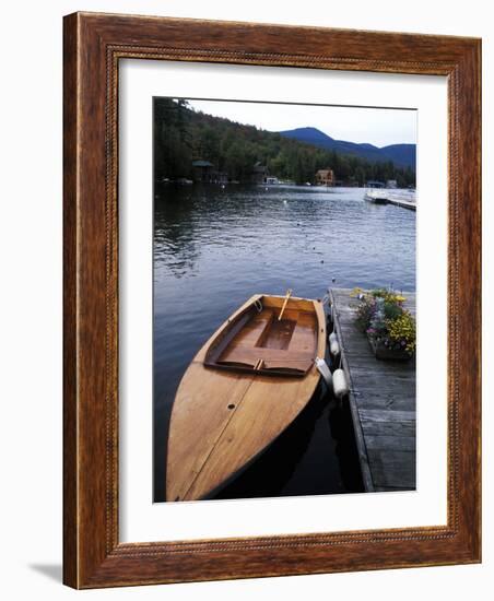 Boating at Whiteface Marina in the Adirondack Mountains, Lake Placid, New York, USA-Bill Bachmann-Framed Photographic Print