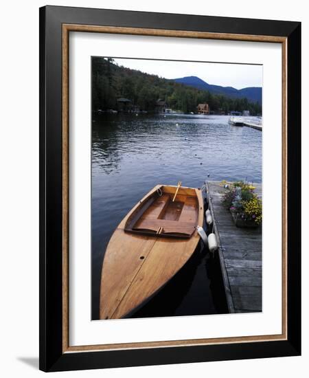 Boating at Whiteface Marina in the Adirondack Mountains, Lake Placid, New York, USA-Bill Bachmann-Framed Photographic Print