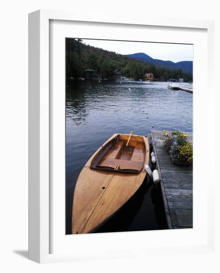 Boating at Whiteface Marina in the Adirondack Mountains, Lake Placid, New York, USA-Bill Bachmann-Framed Photographic Print